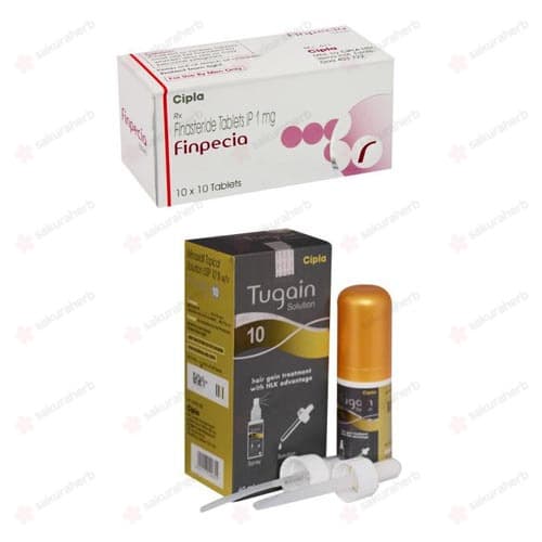 핀페시아 450정 + 투게인 10% 3개 (피나스테리드 Finasteride 1mg + 미녹시딜 Minoxidill 10%)