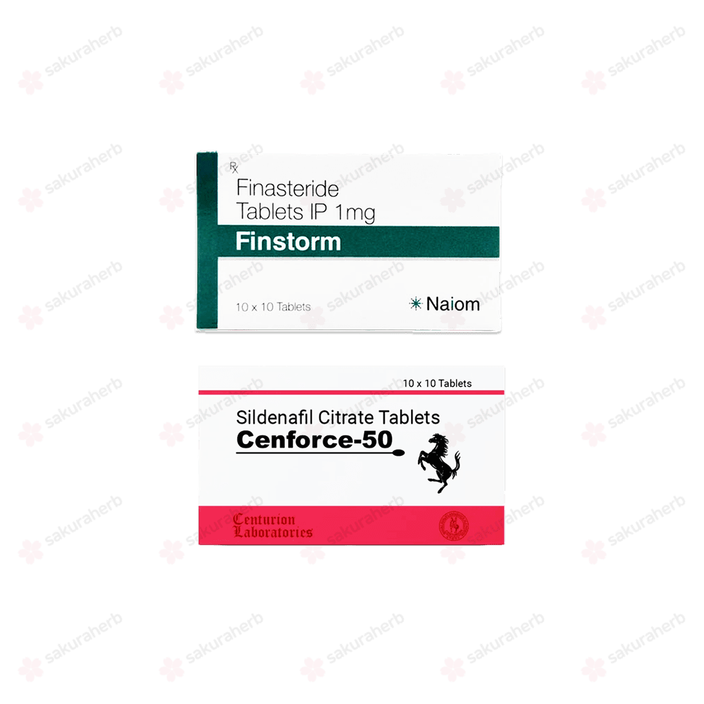 핀스톰 + 센포스 50 ( 피나스테리드 Finasteride 1mg ) + ( 구연산 실데나필 Sildenafil Citrate 50mg )