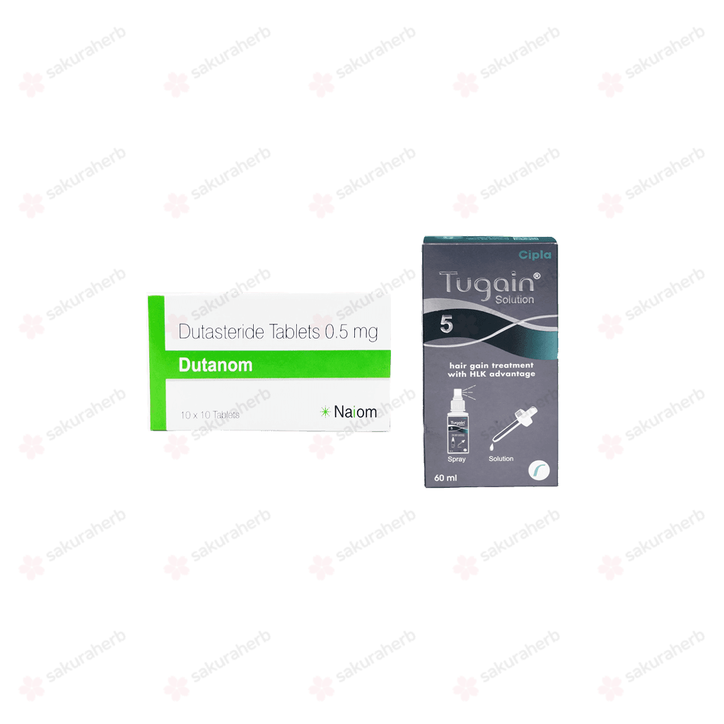 두타놈 + 투게인 5% (두타스테리드 Dutasteride 0.5mg + 미녹시딜 Minoxidil 5%)