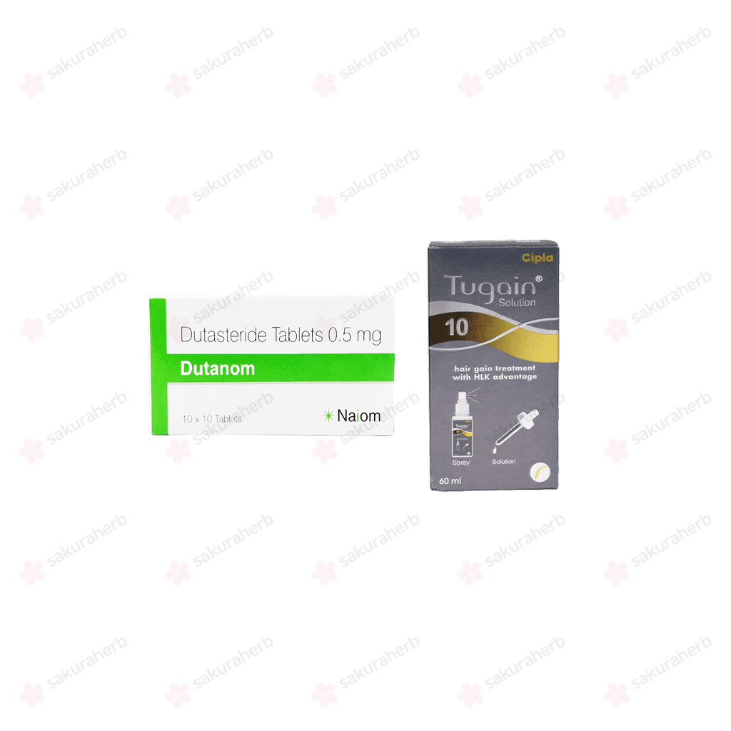 두타놈 + 투게인 10% (두타스테리드 Dutasteride 0.5mg + 미녹시딜 Minoxidil 5%)