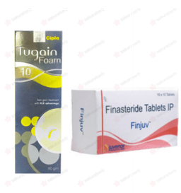 핀주브 700정 + 투게인 폼 10% 3개 (피나스테리드 Finasteride 1mg + 미녹시딜 Minoxidill 10%)