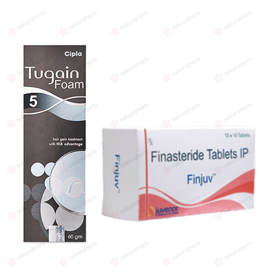 핀주브 700정 + 투게인 폼 5% 3개(피나스테리드 Finasteride 1mg + 미녹시딜 Minoxidill 5%)